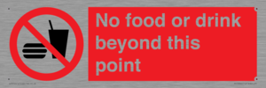 No food or drink beyond this point